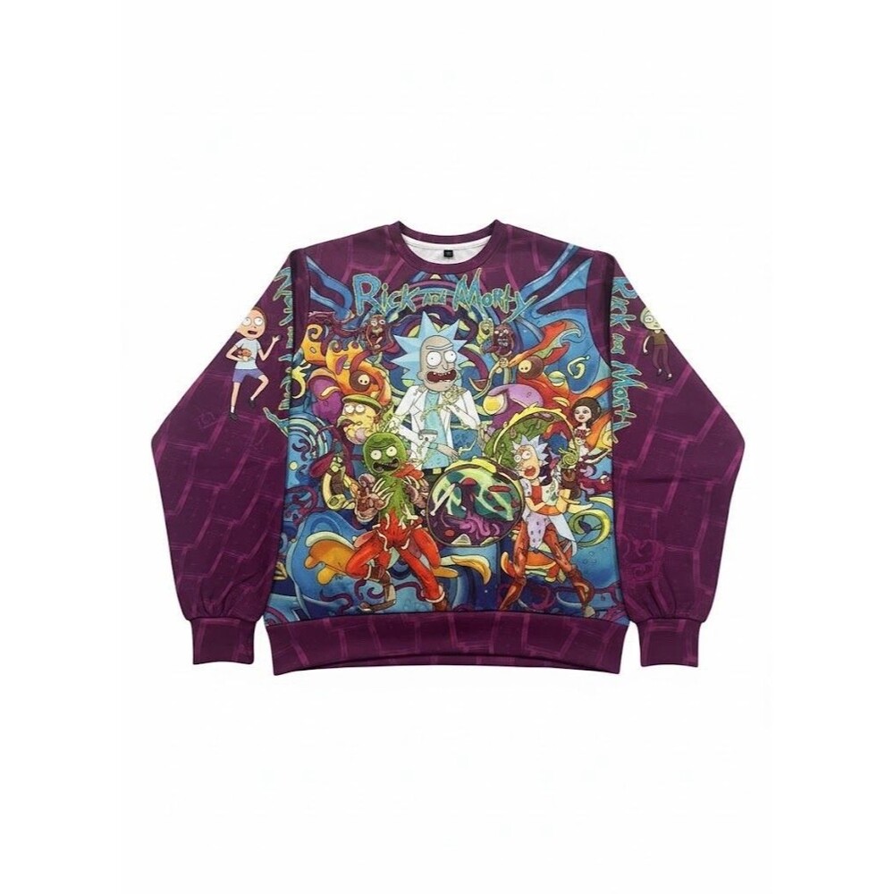 Rick And Morty Graphic Sweatshirt (UNBRANDED) - Size: MEDIUM